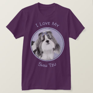 Camiseta Pintura Shih Tzu - Arte Perro Original.
