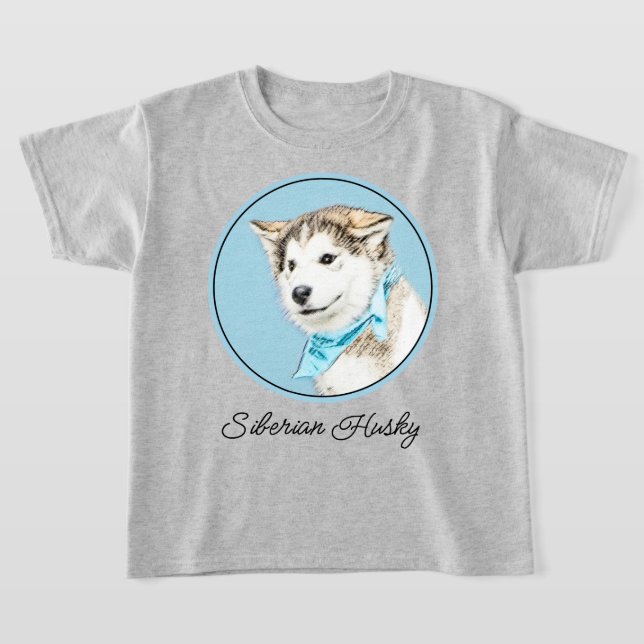 Camiseta Pintura siberiana Husky de pipa - Arte original de (Distribución)