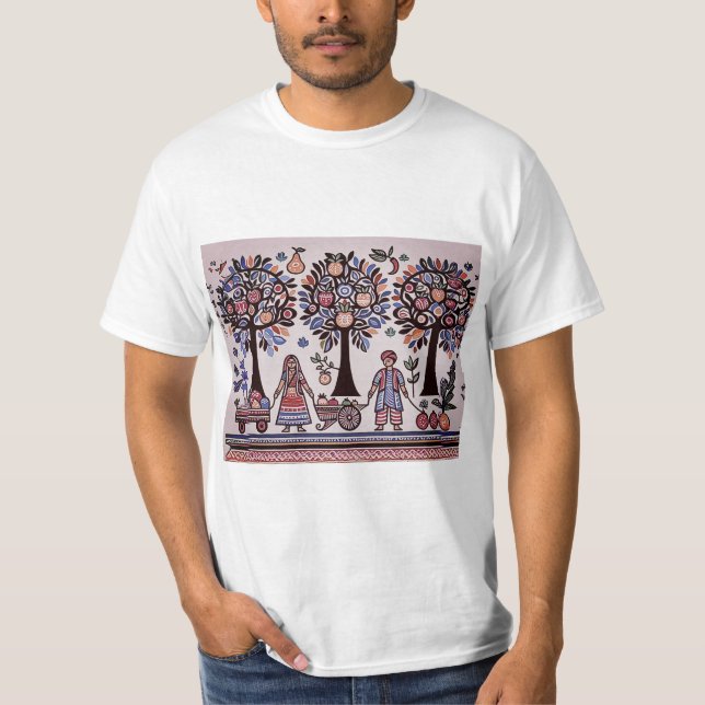 Camiseta pintura simple de madhubani (Anverso)