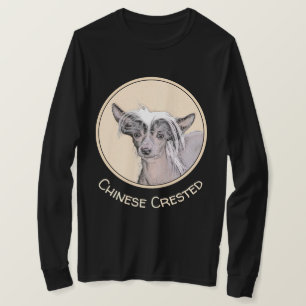 Camiseta Pintura sin pelo de cremallera china arte original