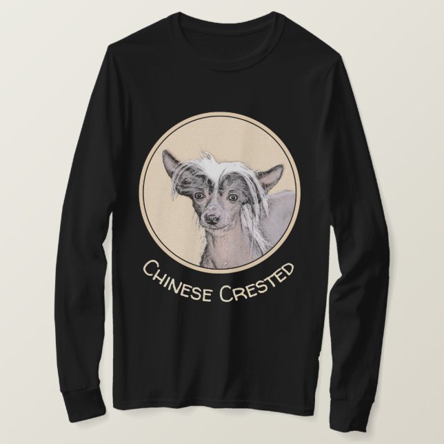 Camiseta Pintura sin pelo de cremallera china arte original (Anverso del diseño)