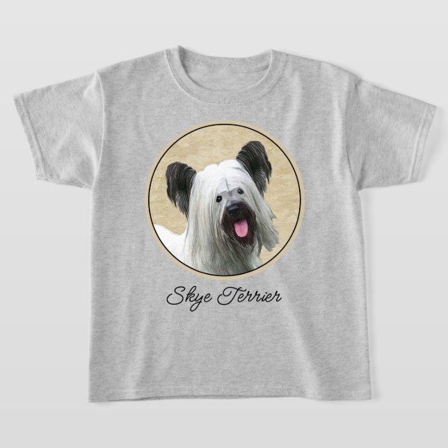 Camiseta Pintura Skye Terrier - Arte Perro Original. (Distribución)