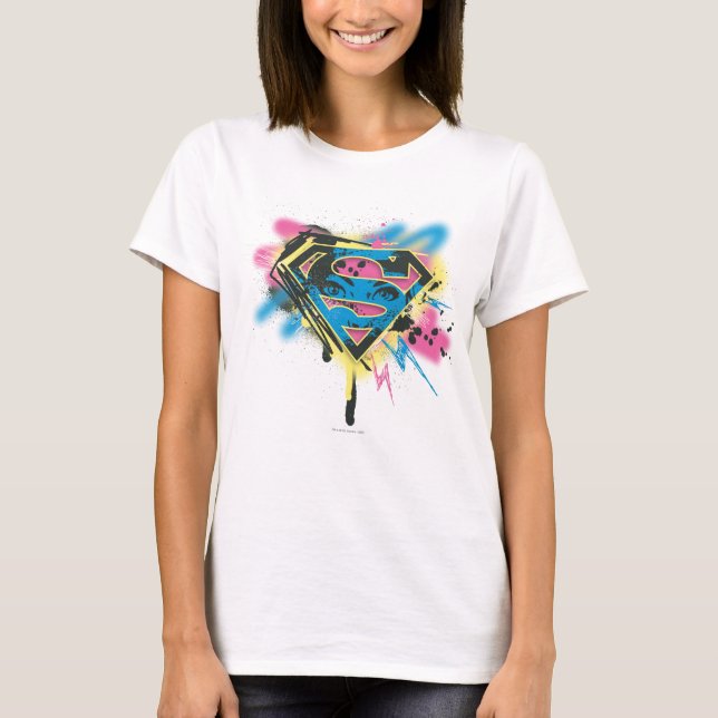 Camiseta Pintura superchica y derrames (Anverso)