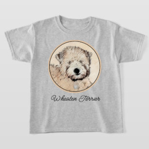 Camiseta Pintura Terrier de Ruedas Recubiertas Blancas Arte