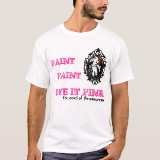 CAMISETA PINTURA, TINTE DE LA PINTURA ÉL ROSA