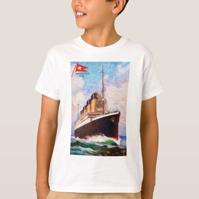 Camiseta Pintura Titanic De Aceite De La Línea Estrella Bla (Anverso)