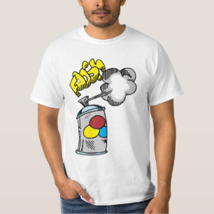 Camiseta "Pintura vibrante con spray para proyectos creativ