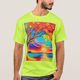 Camiseta Pintura vibrante del árbol de la vida