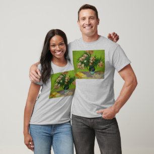 Camiseta Pintura Vintage de Van Gogh Flores en Flor Enredad