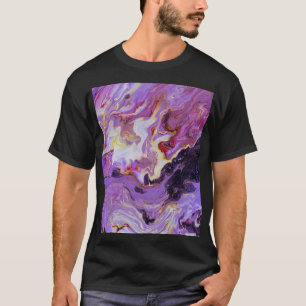Camiseta Pinturas acrílicas de tono de color, abstractas.