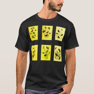Camiseta Pinturas antiguas de mariposas