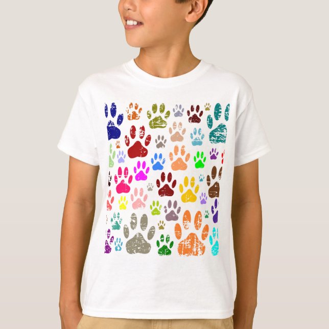 Camiseta Pinturas coloreadas de Perro con angustia (Anverso)