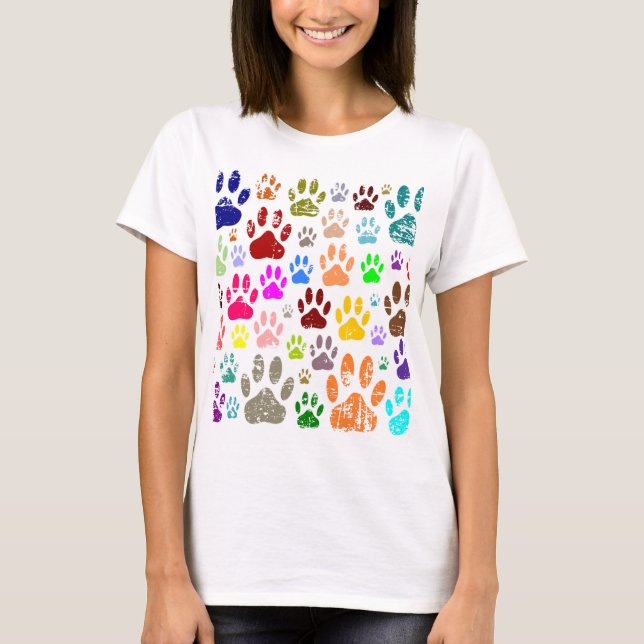 Camiseta Pinturas coloreadas de Perro con angustia (Anverso)