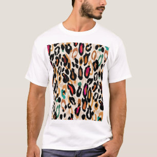 Camiseta Pinturas de animales vivos de leopardo