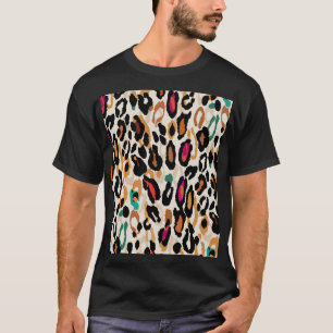 Camiseta Pinturas de animales vivos de leopardo