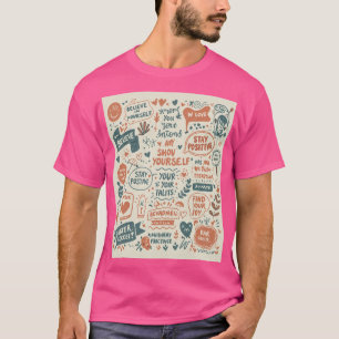 Camiseta Pinturas de Doodle coloridas: Arte inspirador para