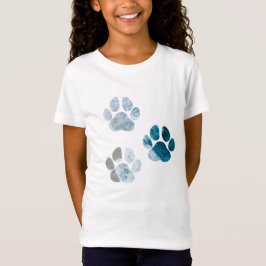 Camiseta Pinturas de pata de perro - Olas de playa y arena