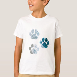Camiseta Pinturas de pata de perro - Olas de playa y arena