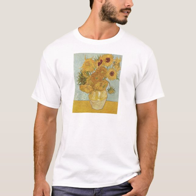 Camiseta Pinturas de Van Gogh: Girasoles de Van Gogh (Anverso)