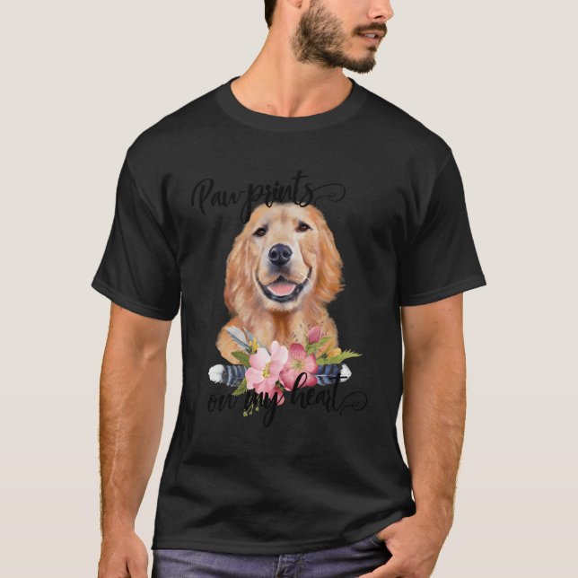Camiseta Pinturas En Mi Perro Del Corazón Regalos De Golden (Anverso)