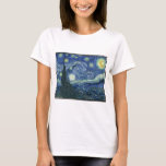 Camiseta Pinturas Van Gogh:Noche estrellada Van Gogh<br><div class="desc">Disfrute de la belleza de las pinturas de Vincent Van Gogh en cualquier momento. Uno de los cuadros más famosos,  Starry Night Van Gogh es una obra de arte clásica. Ahora puedes disfrutar de la noche Vincent Van Gogh Starry en cualquier momento.</div>