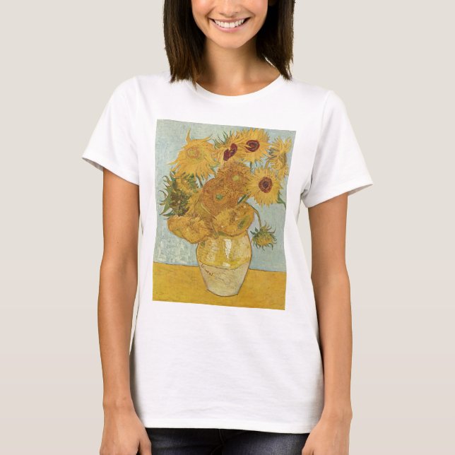 Camiseta Pinturas Van Gogh:Van Gogh Sunflower (Anverso)