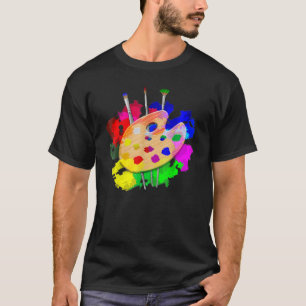 Camiseta Pinza Artista Paleta Y Pincel Artista Pintador
