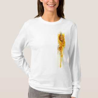 Camiseta Pinza de pincel de la llovizna de miel dorada