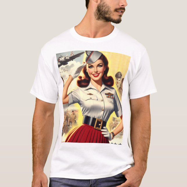 Camiseta Pinza militar retro (Anverso)