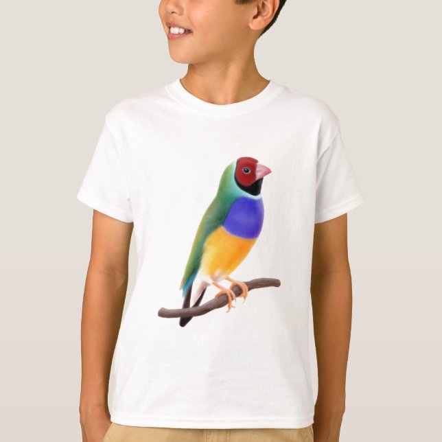 Camiseta Pinzón de Gouldian (Anverso)