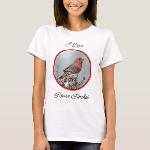 Camiseta Pinzón Mexicano en Nieve - Fotografía Original