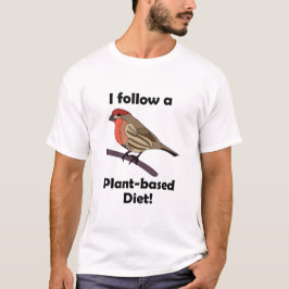 Camiseta Pinzón Mexicano Sigo Dieta a Base de Plantas Pájar