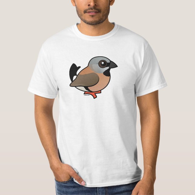 Camiseta Pinzón Negro-throated de Birdorable (Anverso)