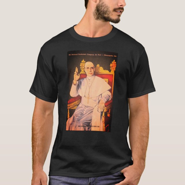 Camiseta Pío XII, Soberano del Estado de la Ciudad del Vati (Anverso)