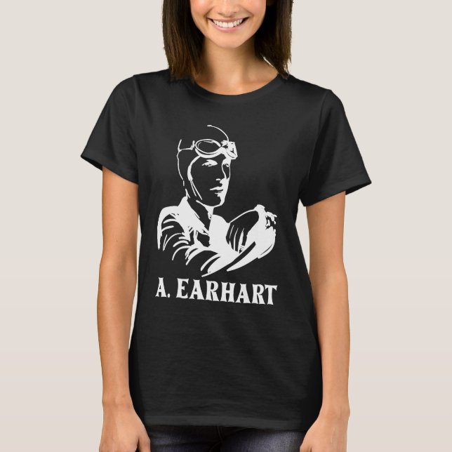 Camiseta Pionera de Vuelo Transatlántico Earhart (Anverso)