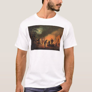 Camiseta Pioneros de California alrededor de una hoguera