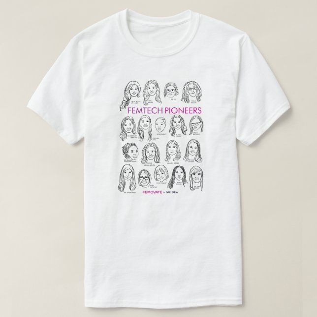 Camiseta Pioneros de FemTech (Diseño del anverso)