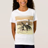 Pioneros de Rusia montan caballos