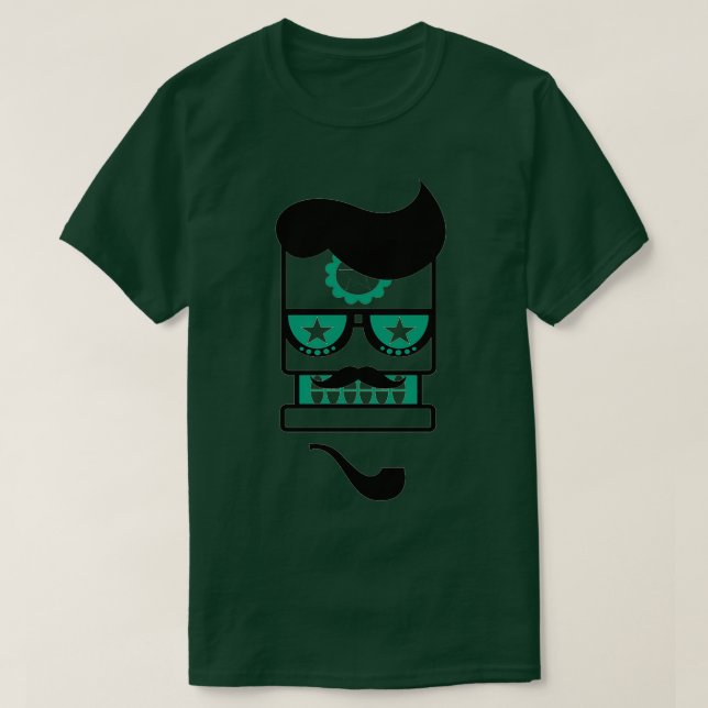 Camiseta Pipa de humo de cráneo 2 (Diseño del anverso)