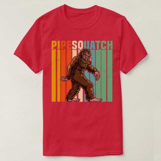 Camiseta Pipe de Briar para Fumar a Pie de Tabaco Sasquatch (Diseño del anverso)