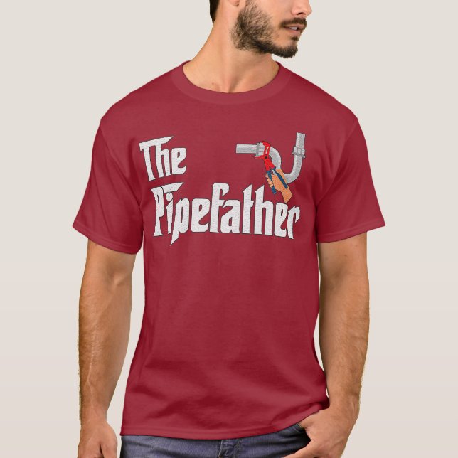 Camiseta Pipefather Plumber regalos Pipefitter divertido (Anverso)