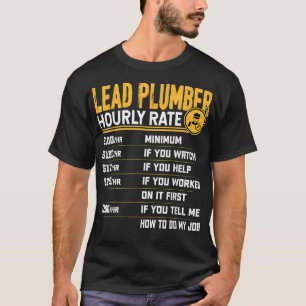 Camiseta Pipefitter de plomo de velocidad horaria Fun Plumb