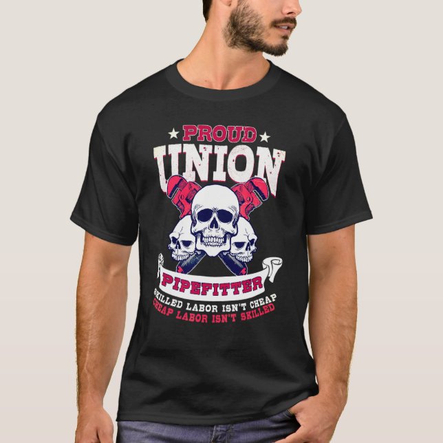 Camiseta Pipefitter Gifts Plumber Proud Union Pipefitter (Anverso)