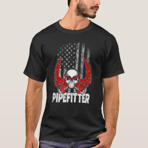 Camiseta Pipefitter Patriótico Estados Unidos Bandera Ameri