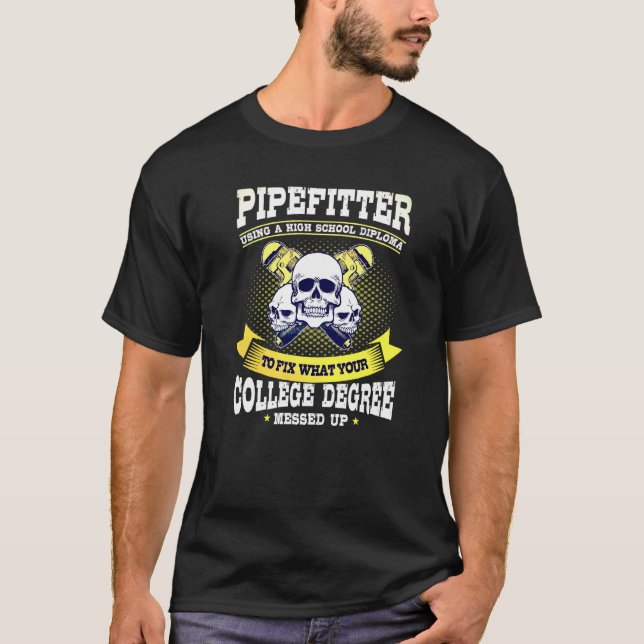 Camiseta Pipefitter Regalos Plumbing Fix Lo Que Puedes (Anverso)