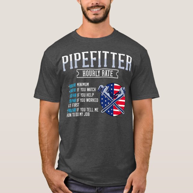 Camiseta Pipefitter Steamfitter Gift Plumber USA American (Anverso)