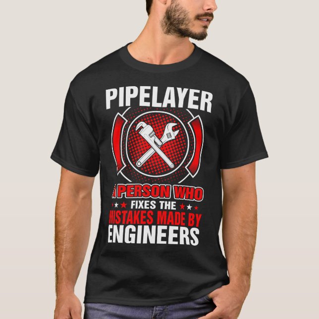 Camiseta Pipelayer Corrige Errores De Ingenieros (Anverso)