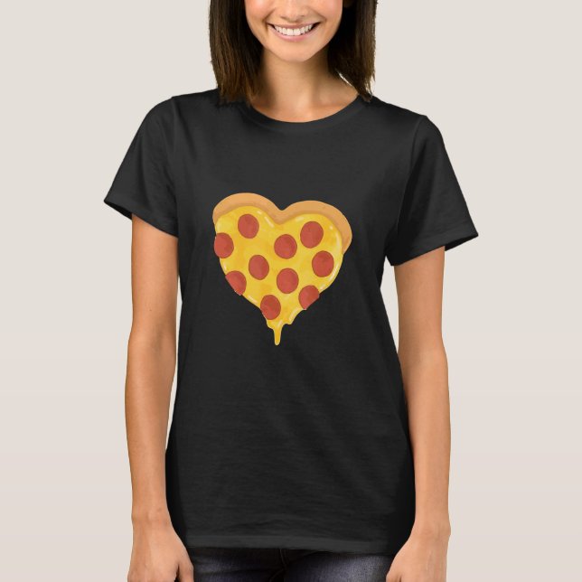 Camiseta Piperoni Pizza Heart Snacks comida chatarra de Gua (Anverso)