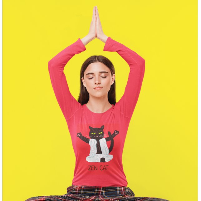 Camiseta Pipilates de meditación de yoga para gatos Zen med (Subido por el creador)
