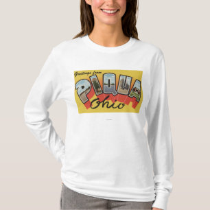Camiseta Piqua, letra ScenesPiqua, OH de OhioLarge